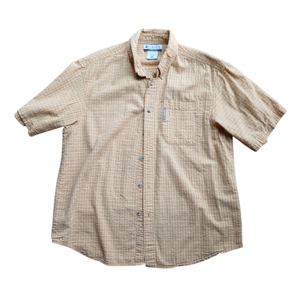 Columbia Other - Columbia Men's Size Medium Yellow Short Sleeve 100% Cotton Shirt